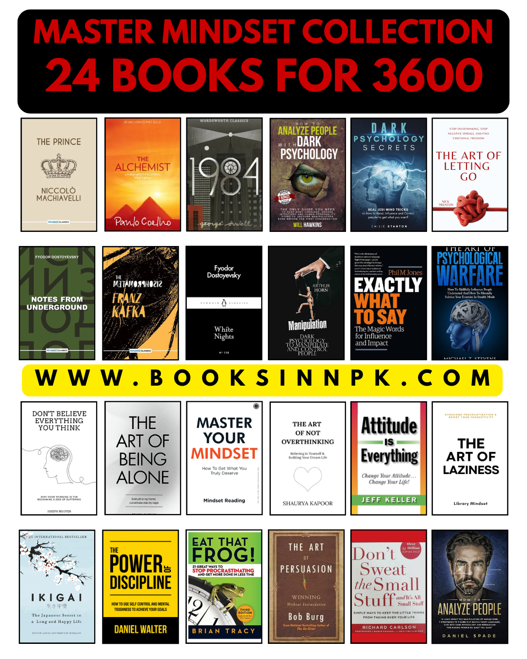 Master Mindset collection— 24 BOOKS Rs.3600+300 delivery