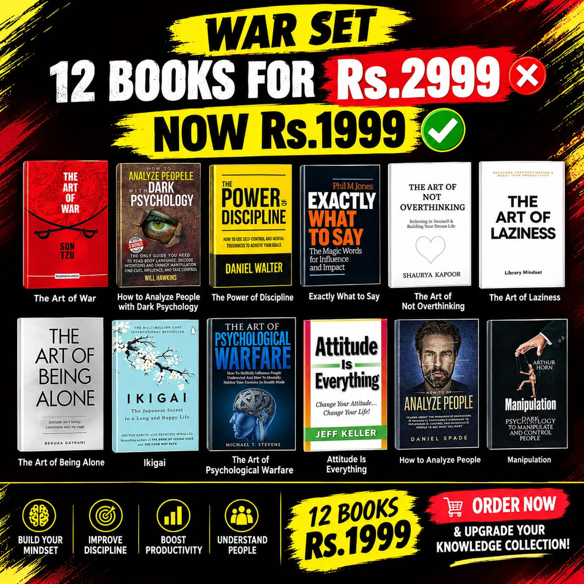 Positive attitude set : 12 Books Rs.1999+300 delivery