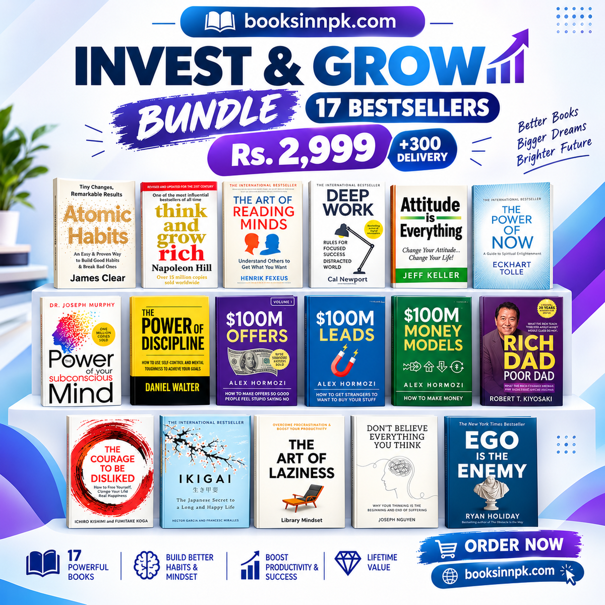 Invest In yourself deal : 15+(2 Gift books) 17 books