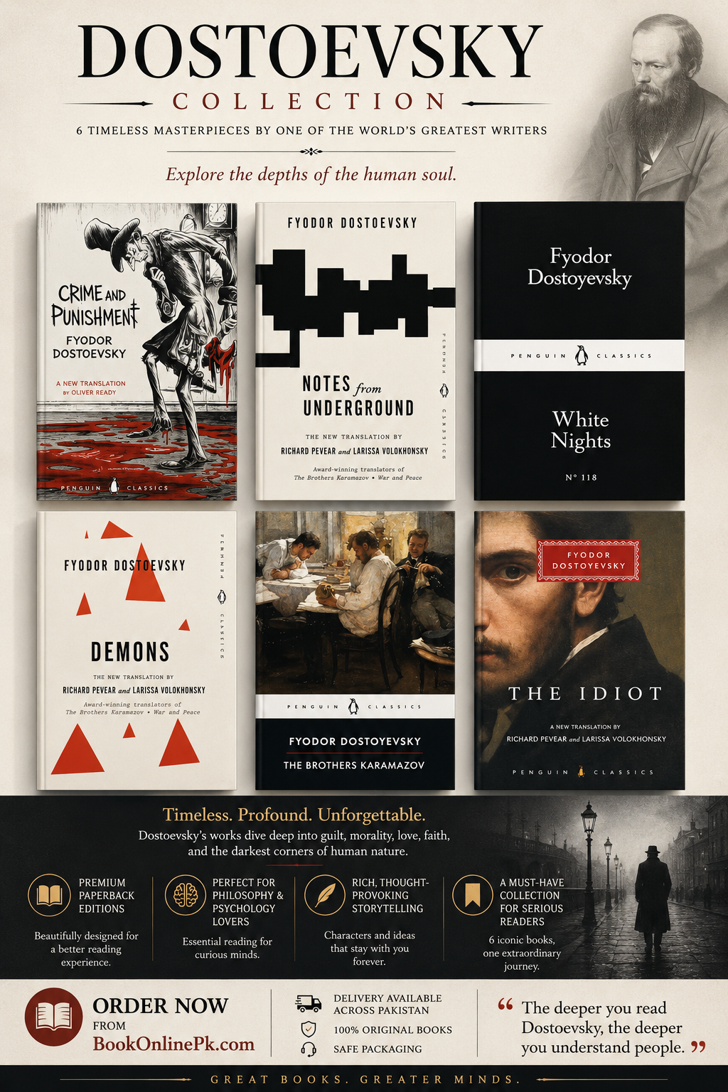 Fyodor Dostoevsky Collection – 6 Classic Novels Bundle