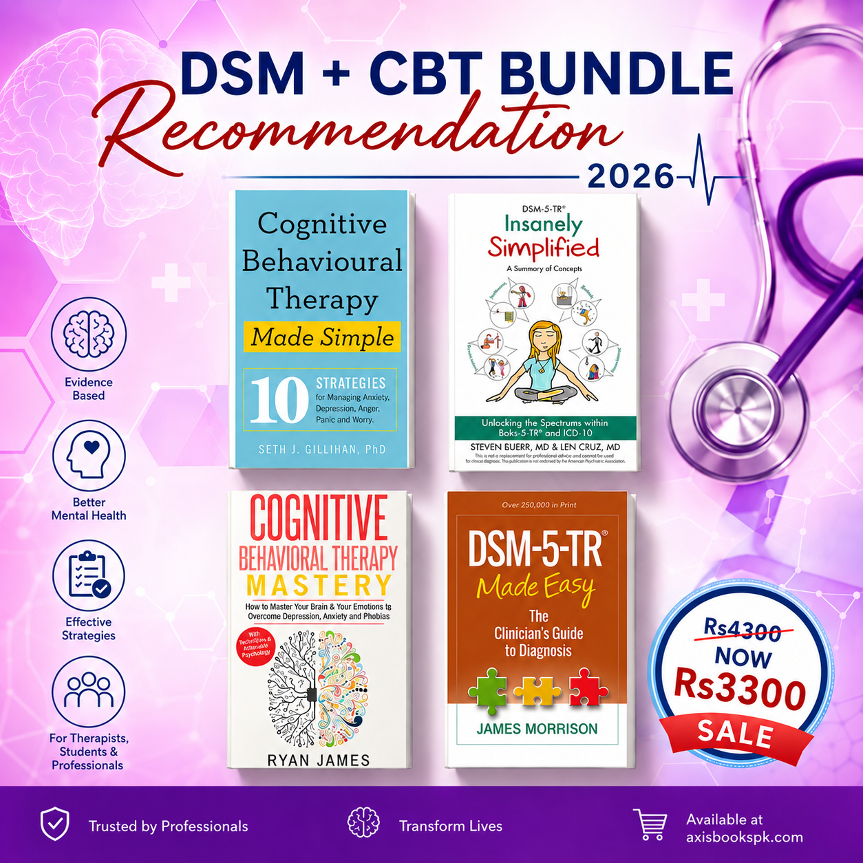DSM + CBT Bundle: 4 books Rs3300